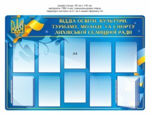 Стенд “Відділ освіти, культури,туризму, молоді та спорту” селищної ради