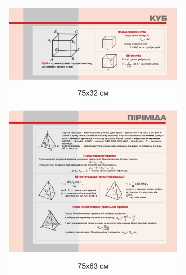 Стенд “Куб, піраміда”