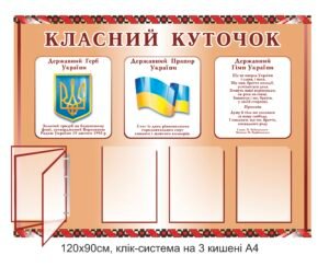 Стенд “Класний куточок з перекидною системою та символікою”