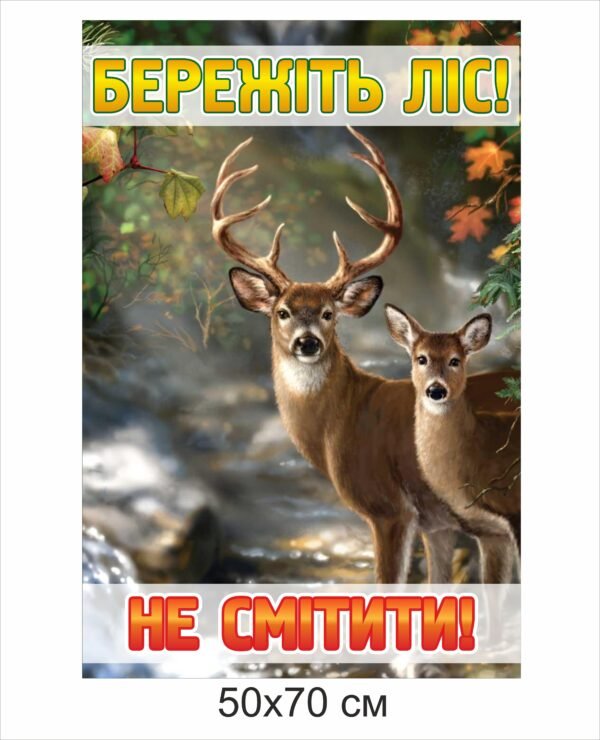 Вивіска з композитного алюмінію у ліс “Не смітити”