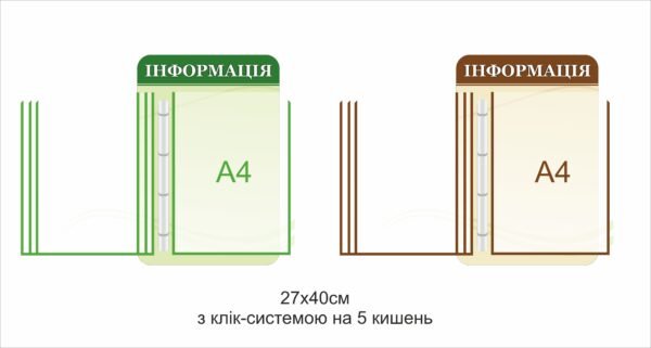 Стенд “Інформація з перекидною системою” з кольором на вибір