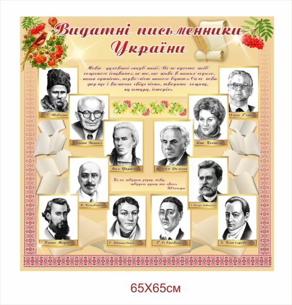 Стенд “Видатні письменники України”