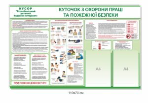 Стенд з охорони праці та пожежної безпеки