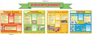 Набір стендів “Пожежна безпека, правила безпеки з газо- та електроприладами, правила безпеки на дорогах”