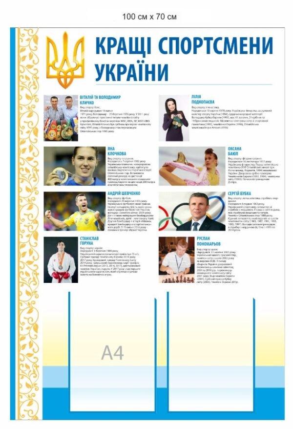 Стенд “Кращі спортсмени України”