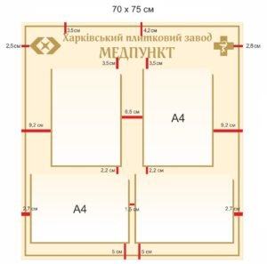 Стенд інформативний для медичного закладу