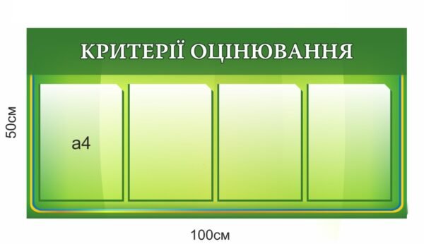 Стенд “Критерії оцінювання” в учительську