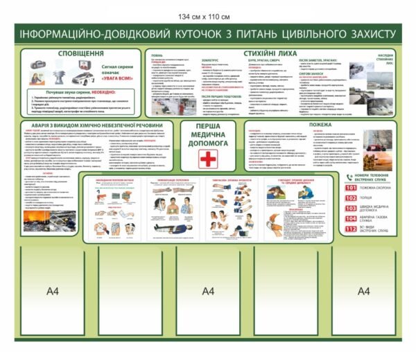 Куточок з питань цивільного захисту – стенд