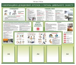 Інформаційний куточок з цивільного захисту – стенд