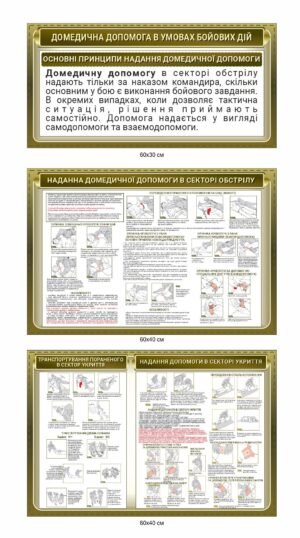 Комплект стендів “Домедична допомога в умовах бойових дій”