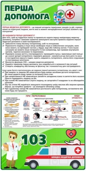 Стенд для дітей “Перша допомога”